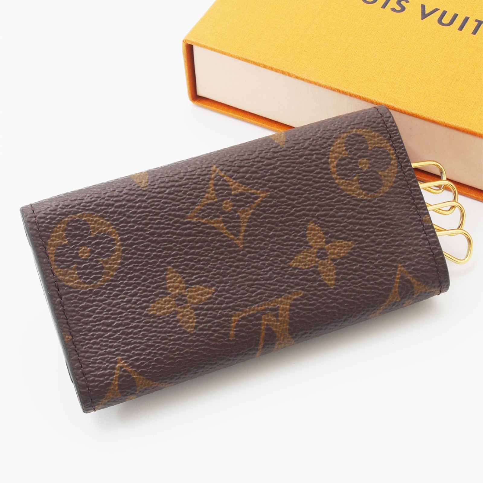 ルイヴィトン モノグラム キーケース ミュルティクレ4 鍵4本収納 ブラウン 25-266