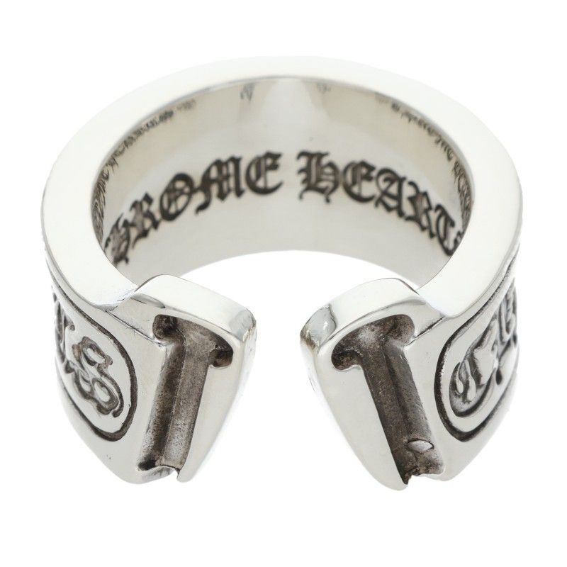 クロムハーツ LG SCROLL LABEL ラージスクロールラベル シルバーリング メンズ 17.5号 WWW_SHINETEETH_COM