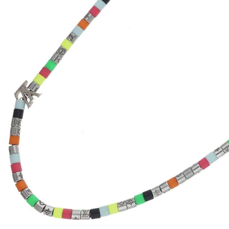 ルイヴィトン MP 3328 コリエ LVパラダイス LVロゴビーズネックレス メンズ