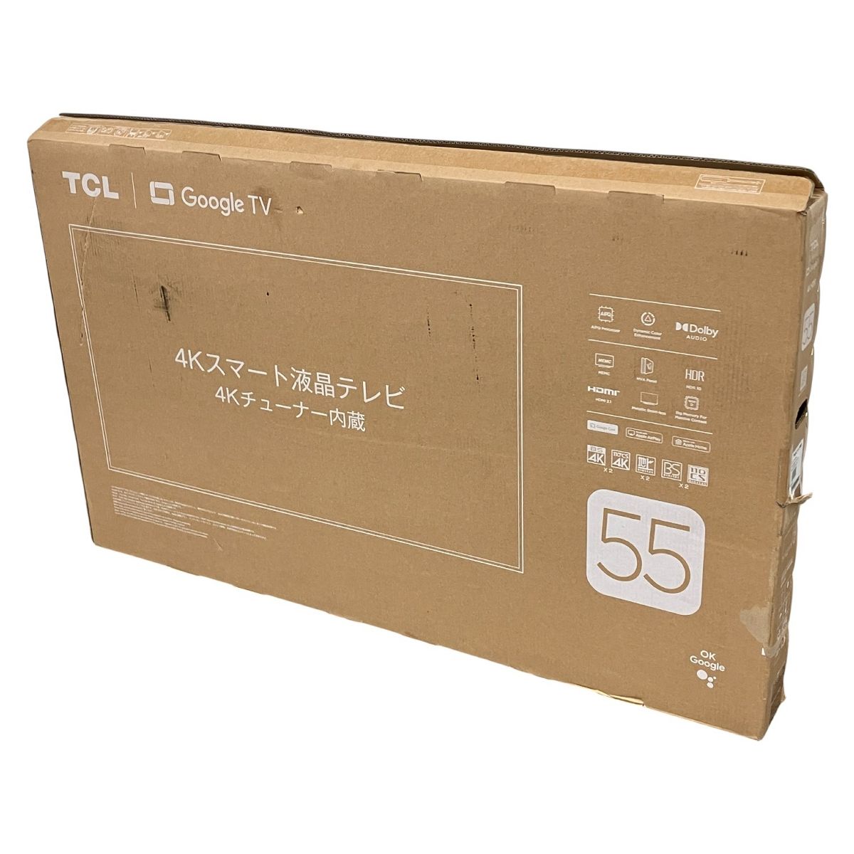 TCL 55V6C 55V型 4K 液晶 テレビ 開封品 K10550705