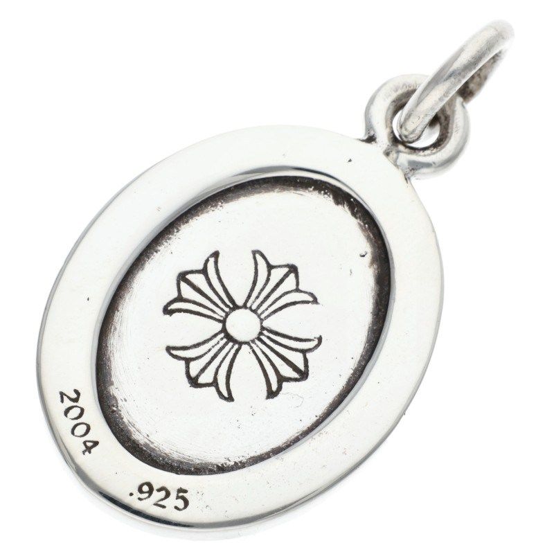 鑑定済み　超美品　クロムハーツ　エンジェルメダル　オーバル　ネックレストップ クロムハーツ エンジェルメダルオーバル ネックレス トップ 925