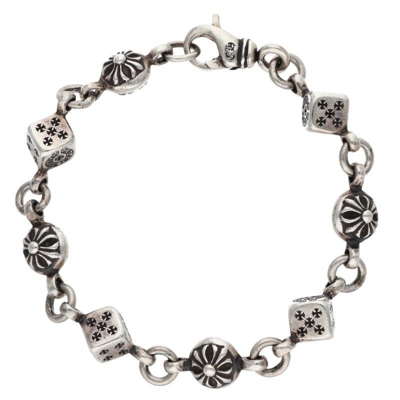 クロムハーツ　ダイス&クロスボールブレスレット8リンク クロムハーツ ダイス&クロスボールブレスレット8リンク クロムハーツ