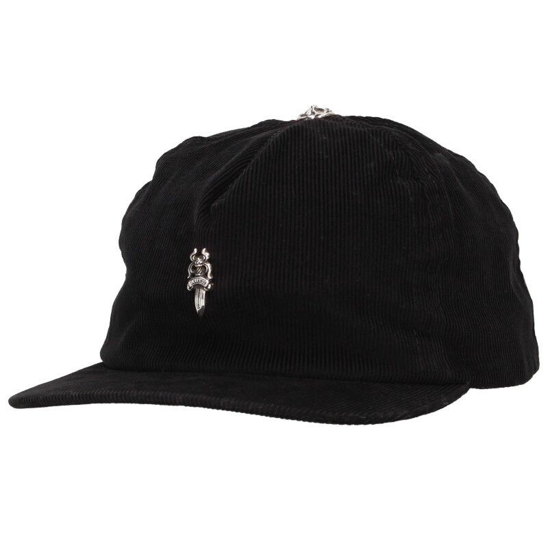 クロムハーツ SLOUCHY 5 DAGGER ダガー装飾レザーストラップ帽子 メンズ ONE SIZE
