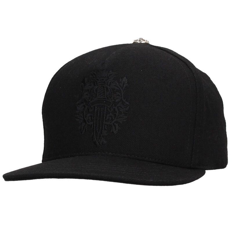 クロムハーツ BASEBALL TRUCKER ベースボールトラッカー ヴァインダガー刺繍クロスボールべースボール帽子 メンズ ONE SIZE