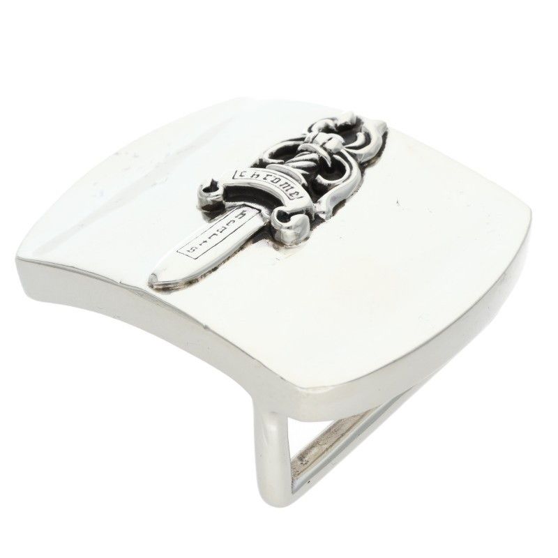  クロムハーツ BUCKL MIL DGR ミリタリーレイズドダガー シルバーバックル メンズ ベルト 小物