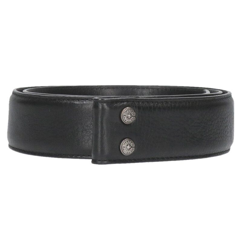クロムハーツ 1.5 STRAP inchスクロールレーベルリベッツ レザーベルト メンズ 32