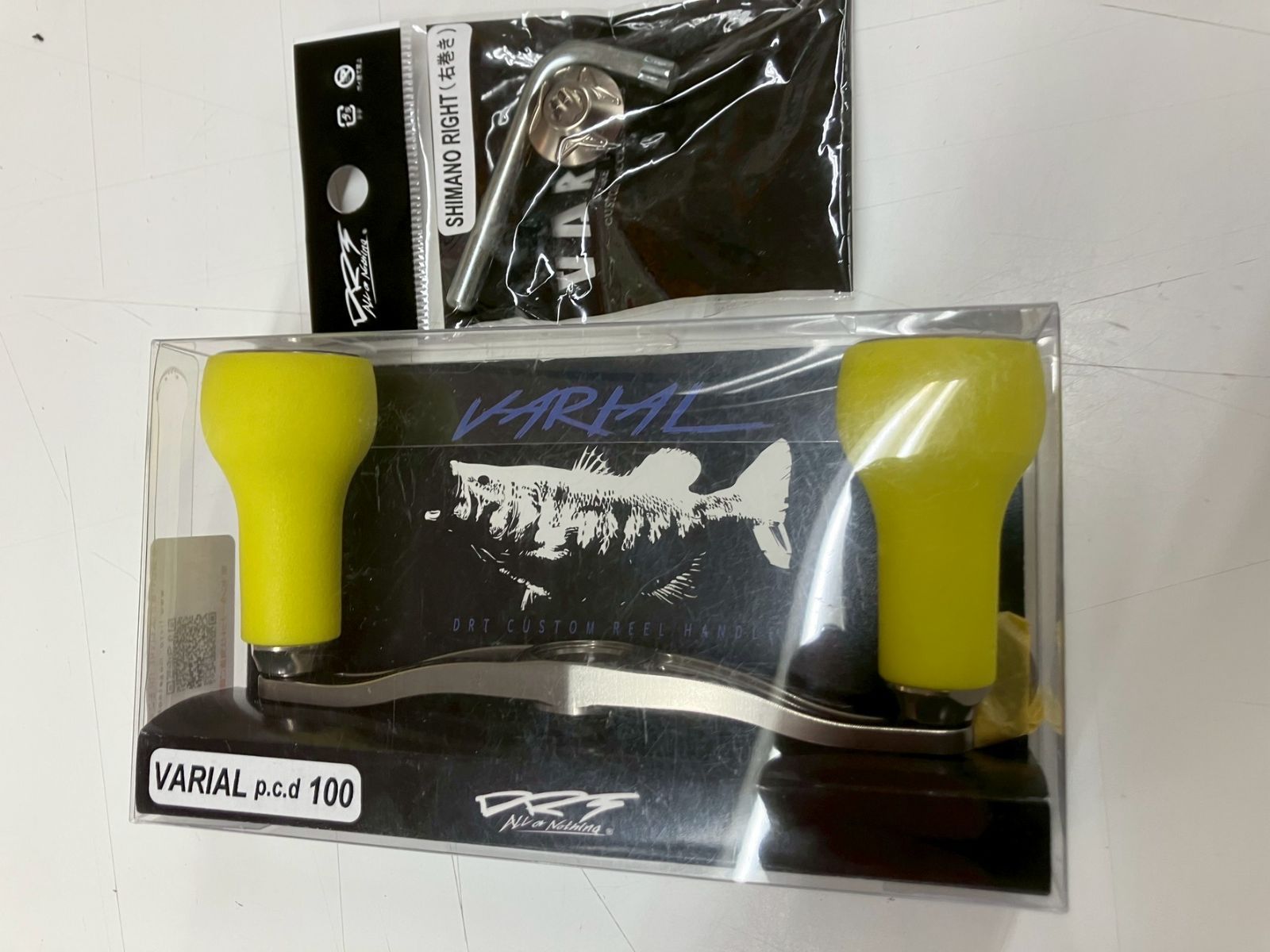DRT カスタムハンドル VARIAL p.c.d 100 シマノ右用 品 12 ベイトリール用 巻き狂い マシンカット 3 Dマシニング加工