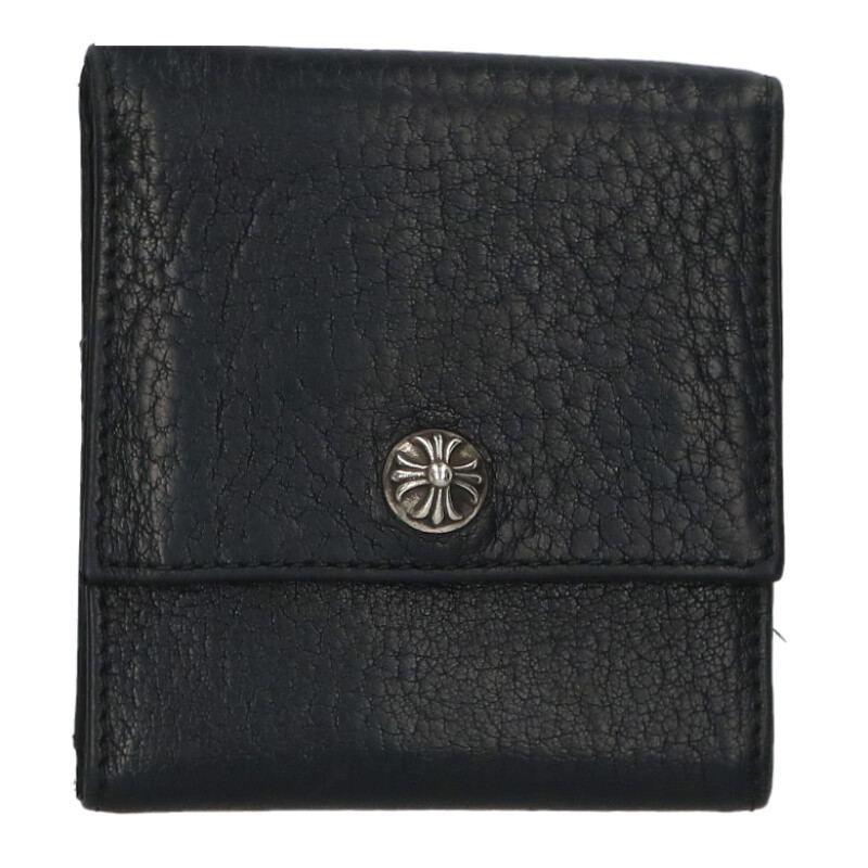 クロムハーツ 2 FACE クロスボールコンパクトレザー財布 メンズ