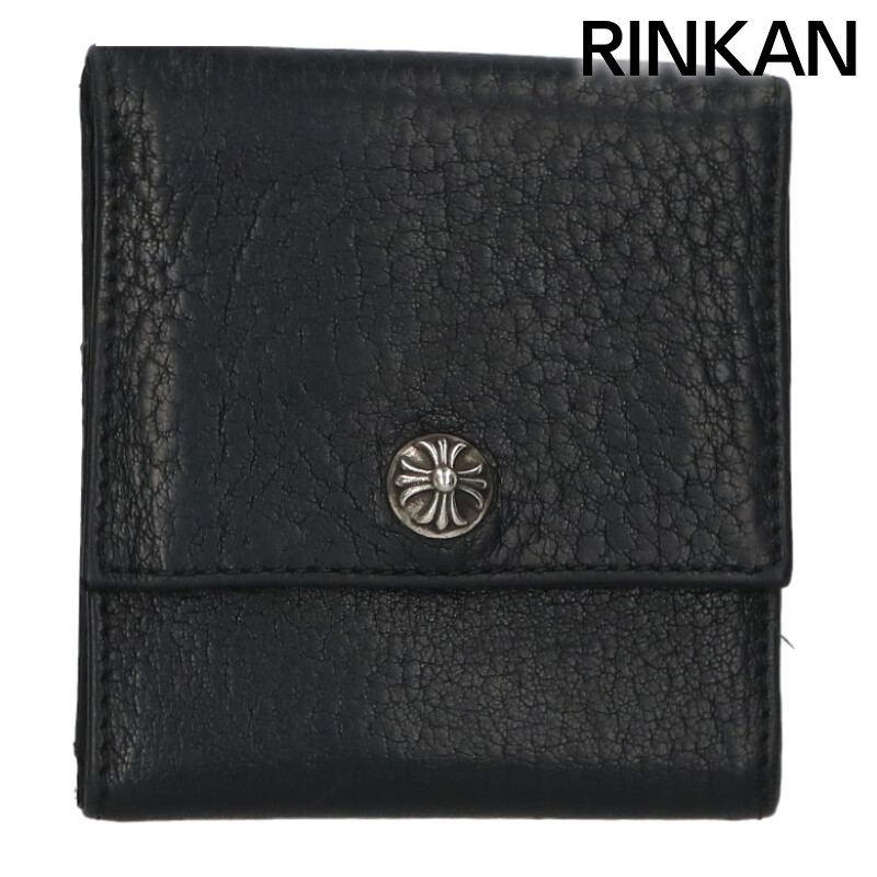 クロムハーツ 2FACE クロスボールコンパクトレザー財布 メンズ