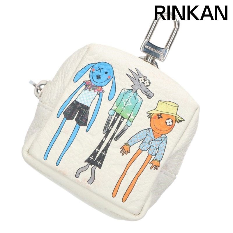 ルイヴィトン MP2919 ポルト クレ スクエアード LVフレンズプリントポーチバッグチャーム メンズ