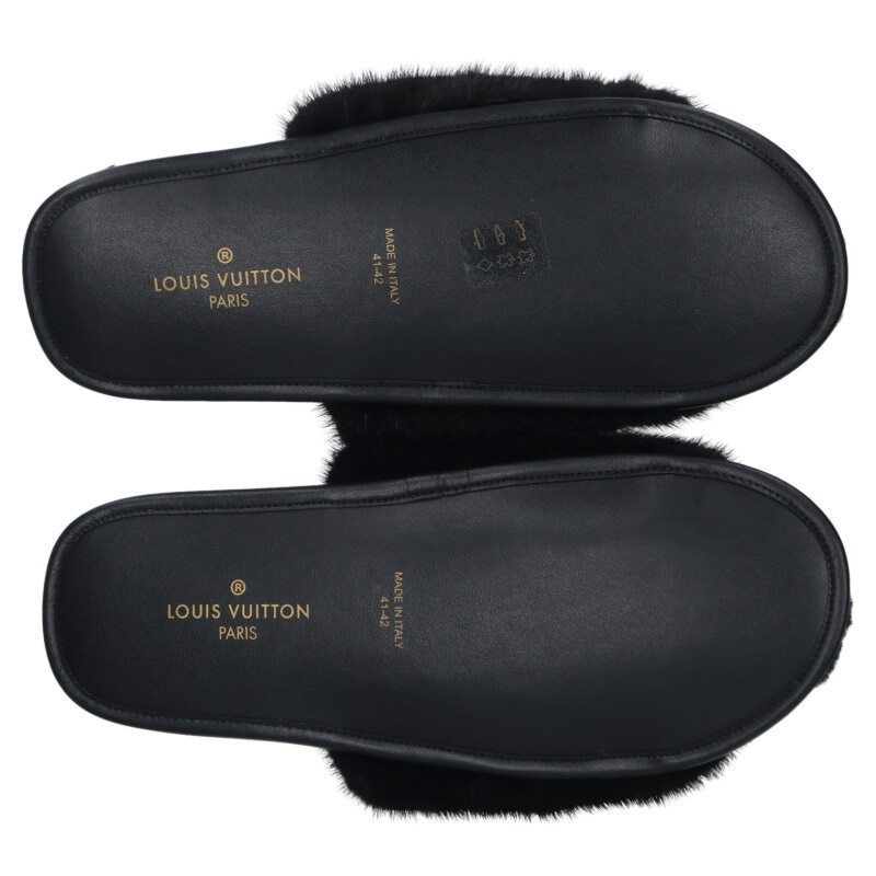 ルイヴィトン ミンクファーホーミーラインミュールサンダル メンズ 41