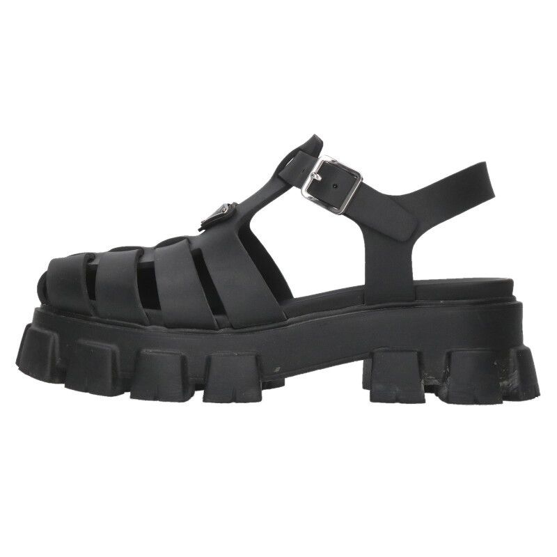 トライアングルロゴモノリスサンダル メンズ