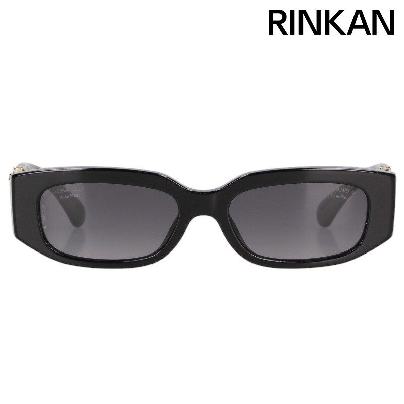 シャネル 5544 C622 S8 サイドパール装飾オーバル シェイプサングラス メンズ 53 17 140