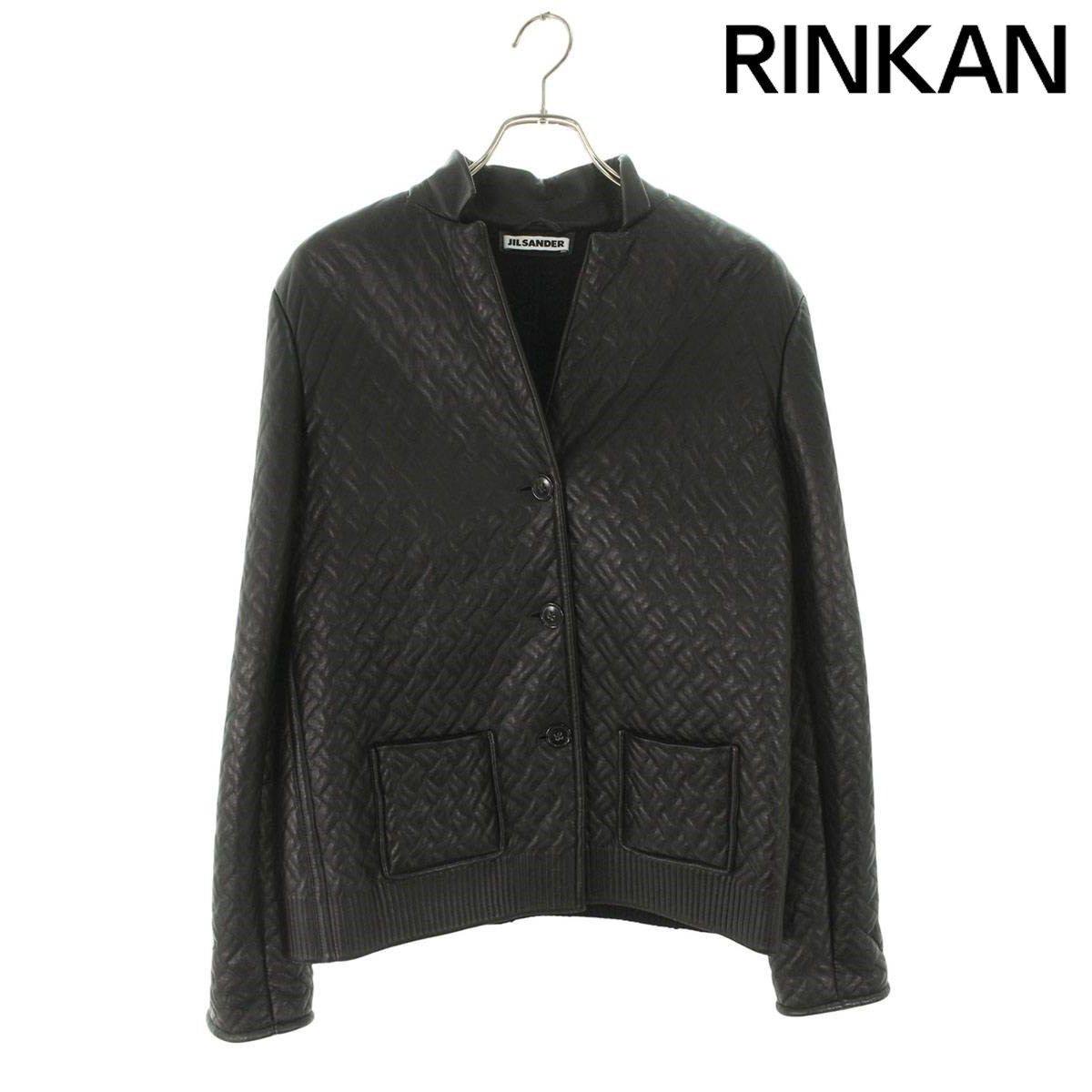 ジルサンダー エンボスレザージャケット レディース 40