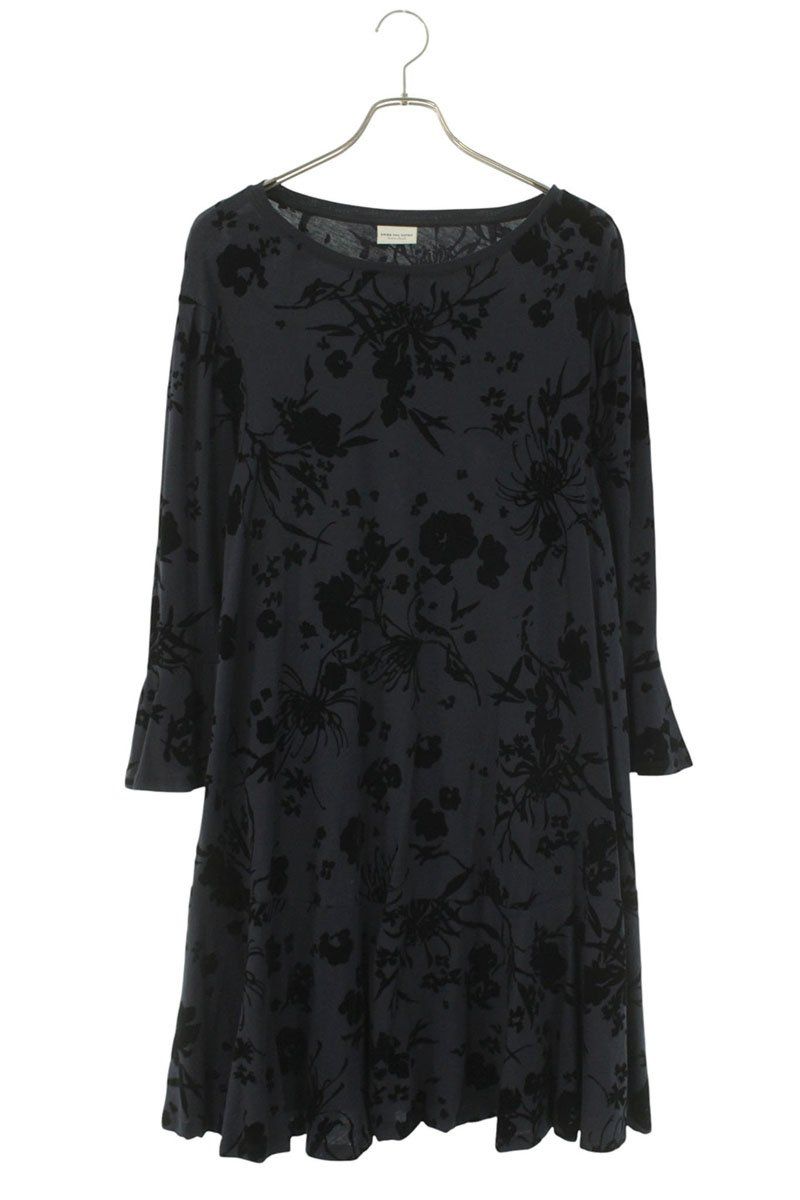 ドリスヴァンノッテン フラワーフロッキープリントフ ワンピース レディース XS