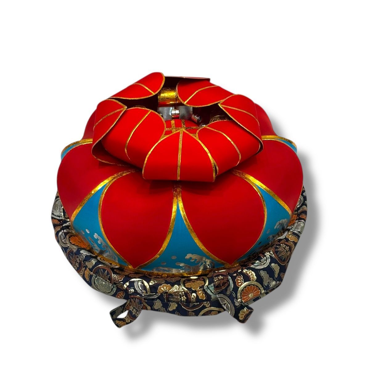 え沖】花笠 琉球舞踊 直径約47.5cm 保管袋付き 沖縄芝居 小道具 古典女