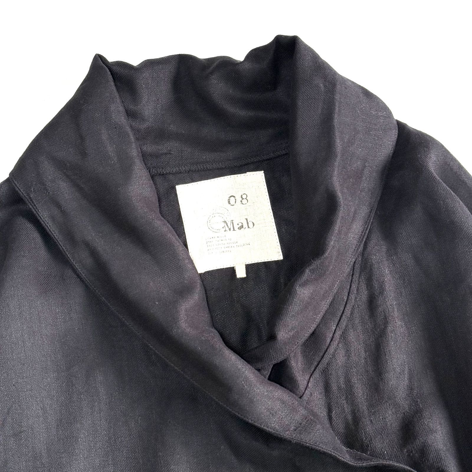 08Mab ゼロハチマブ リネンワンピース 麻 ロング丈 ナチュラル シンプル