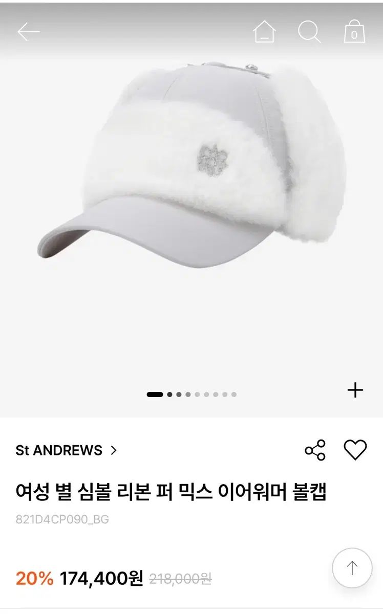 St ANDREWS セント アンドリュース レディース キュービック シンボル ファー イヤーウォーマー ベースボールキャップ F