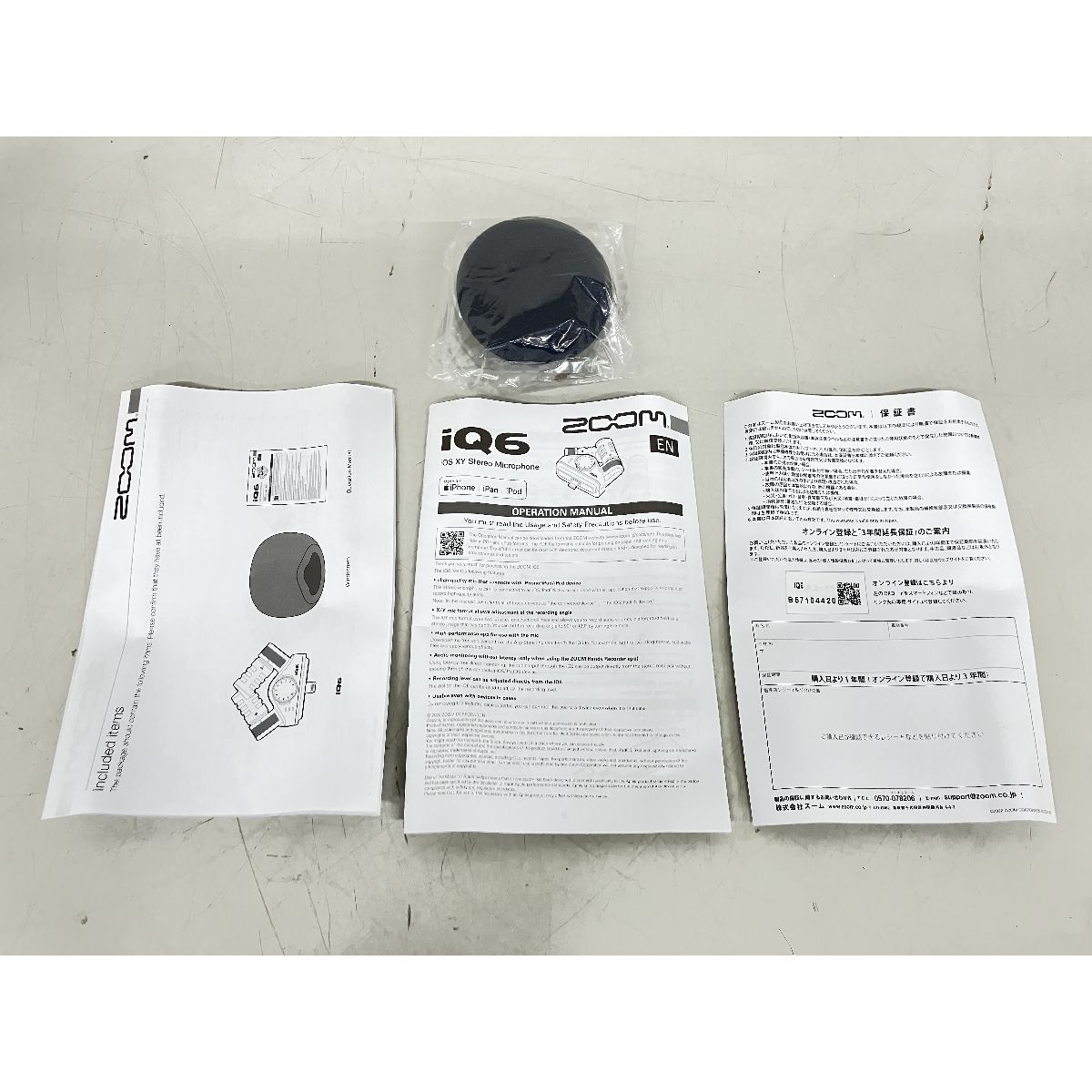  ZOOM ズーム iQ 6 XY ステレオマイクロフォン iPone iPad iPod用 その他 オーディオ機器