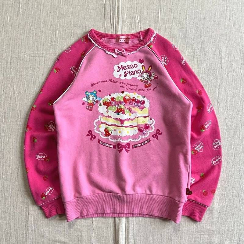 希少☆メゾピアノ ケーキプリント Tシャツ 割引 コロン 希少