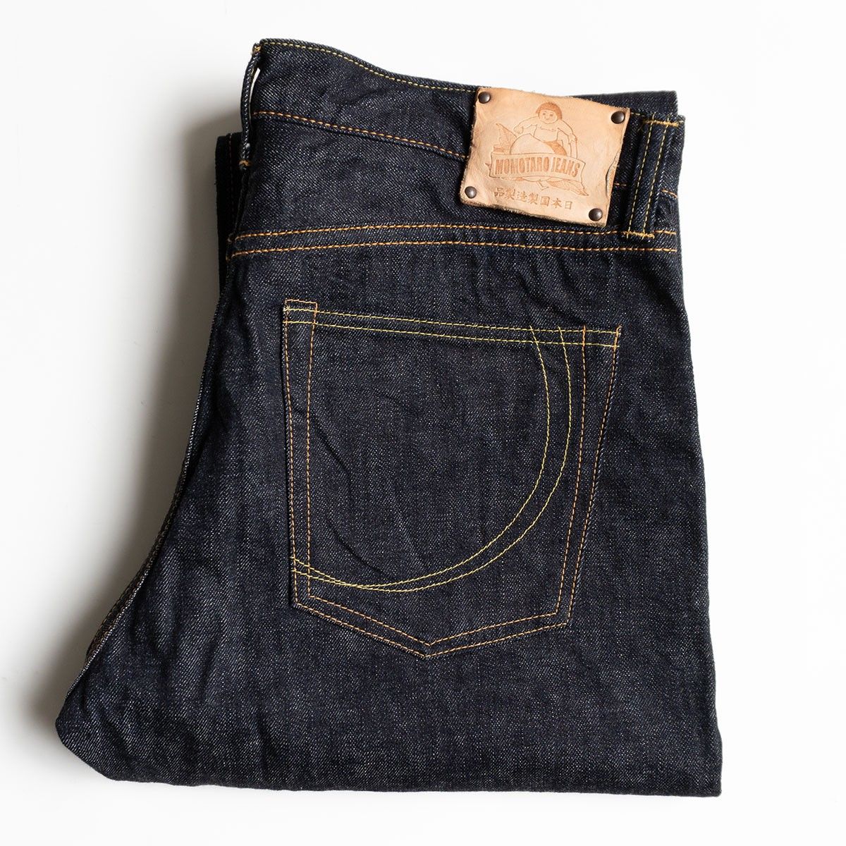 美品/濃紺】 桃太郎ジーンズ【G014-MZ/銅丹スリムテーパード