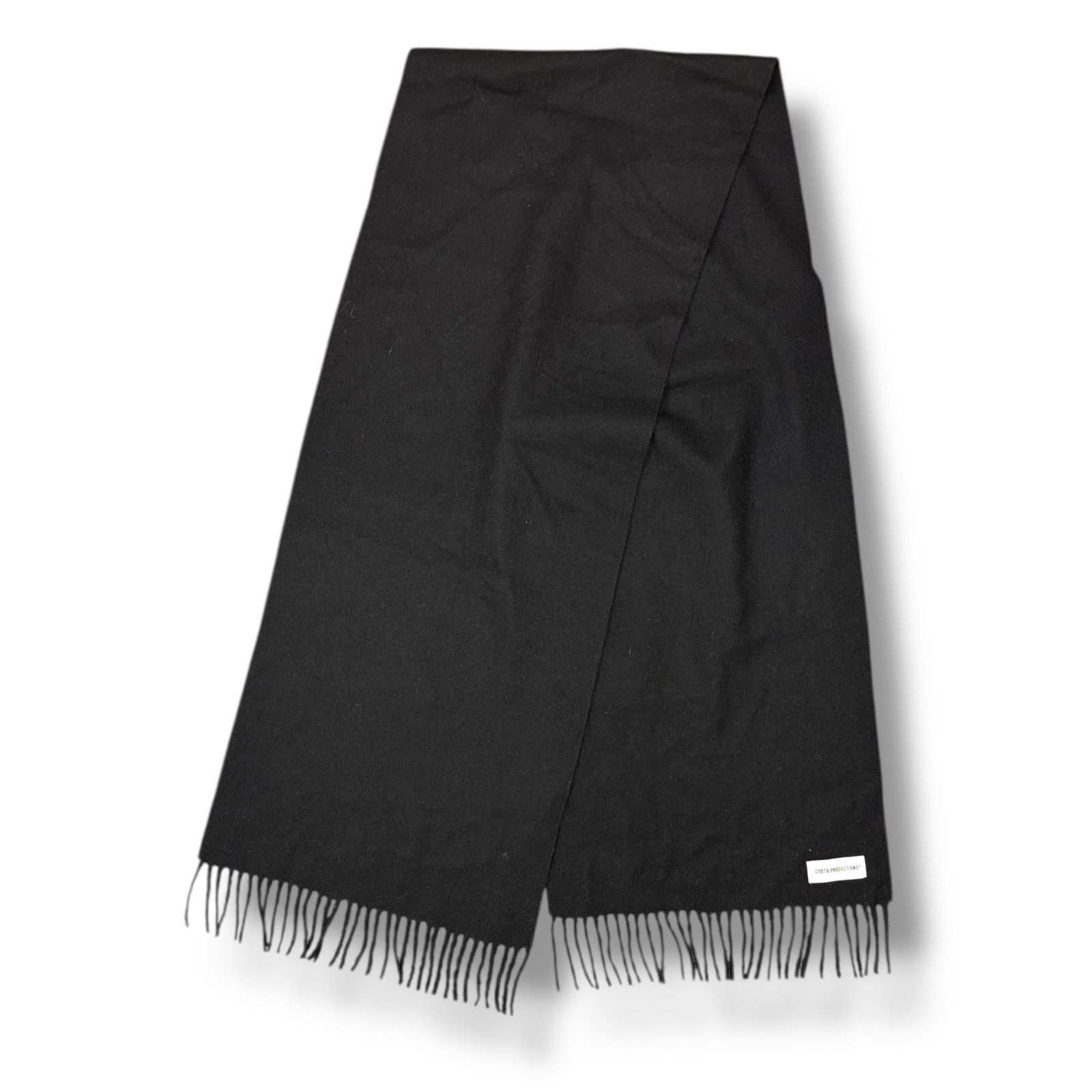 参考上代22000円 24 AW Wool Stole ウールストール マフラー クーティープロダクションズ CTE-24 A 518 ブラック F 93787 0