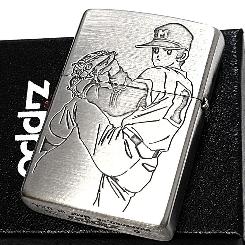 ZIPPO 漫画 タッチ あだち充 画業55周年記念 ジッポ ライター 両面加工 彫刻 キャラクター アニメ 野球 シルバー 古美加工 おしゃれ メンズ レディース かわいい ギフト プレゼント