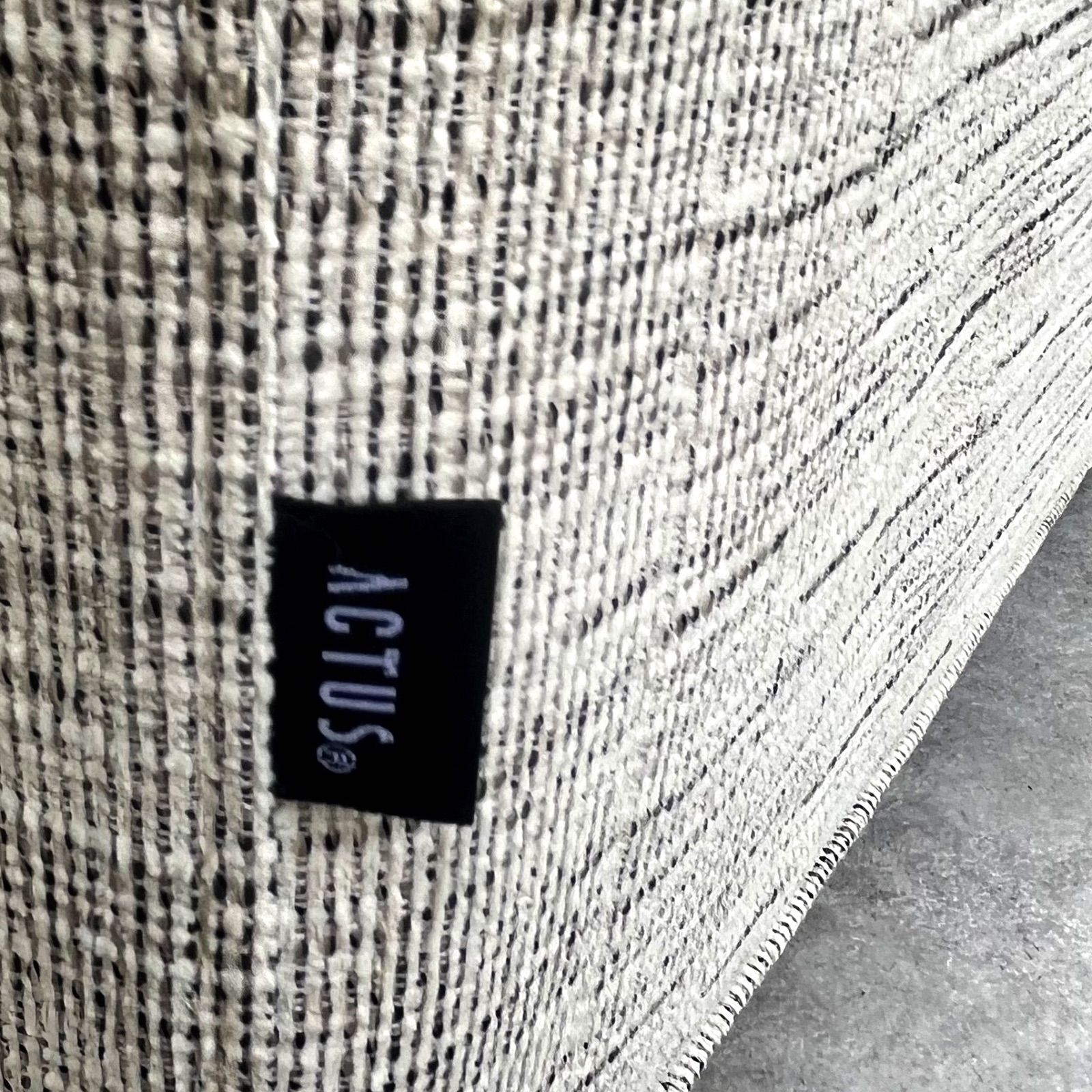 ペール2 北欧風グレーミックスファブリック2Pローソファ