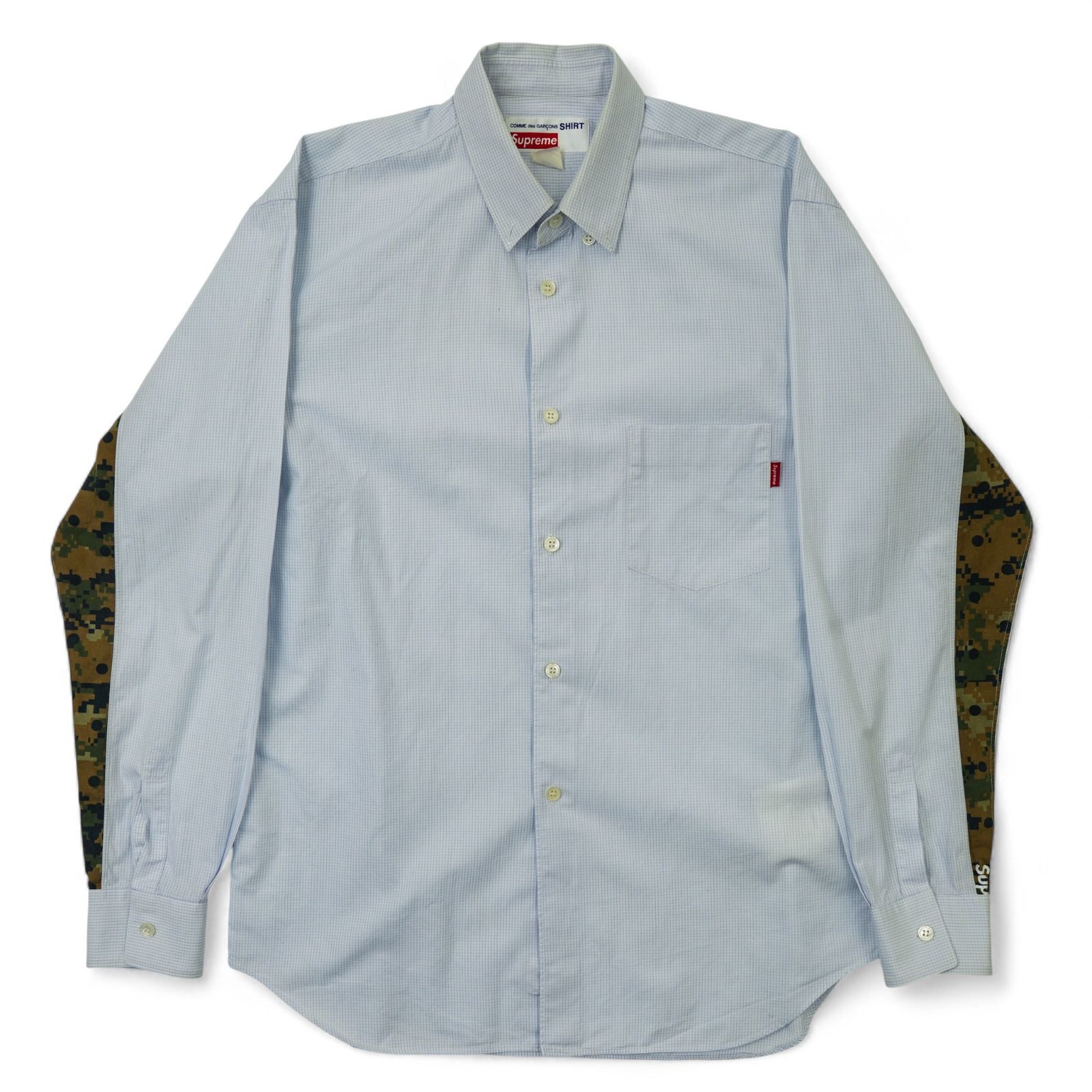 Supreme シュプリーム garcons shirt ギャルソンシャツ コラボ 迷彩 サイズS