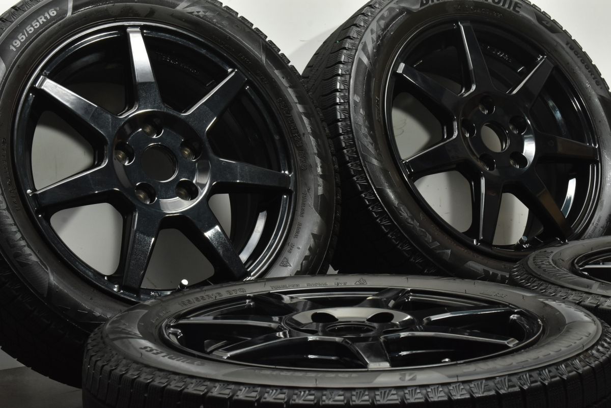 バリ溝 テクマグ 16 in 6 5 J 54 PCD 112 ブリヂストン ブリザック VRX 3 195 55 R MINI ミニクーパー コンバーチブル スタッドレス