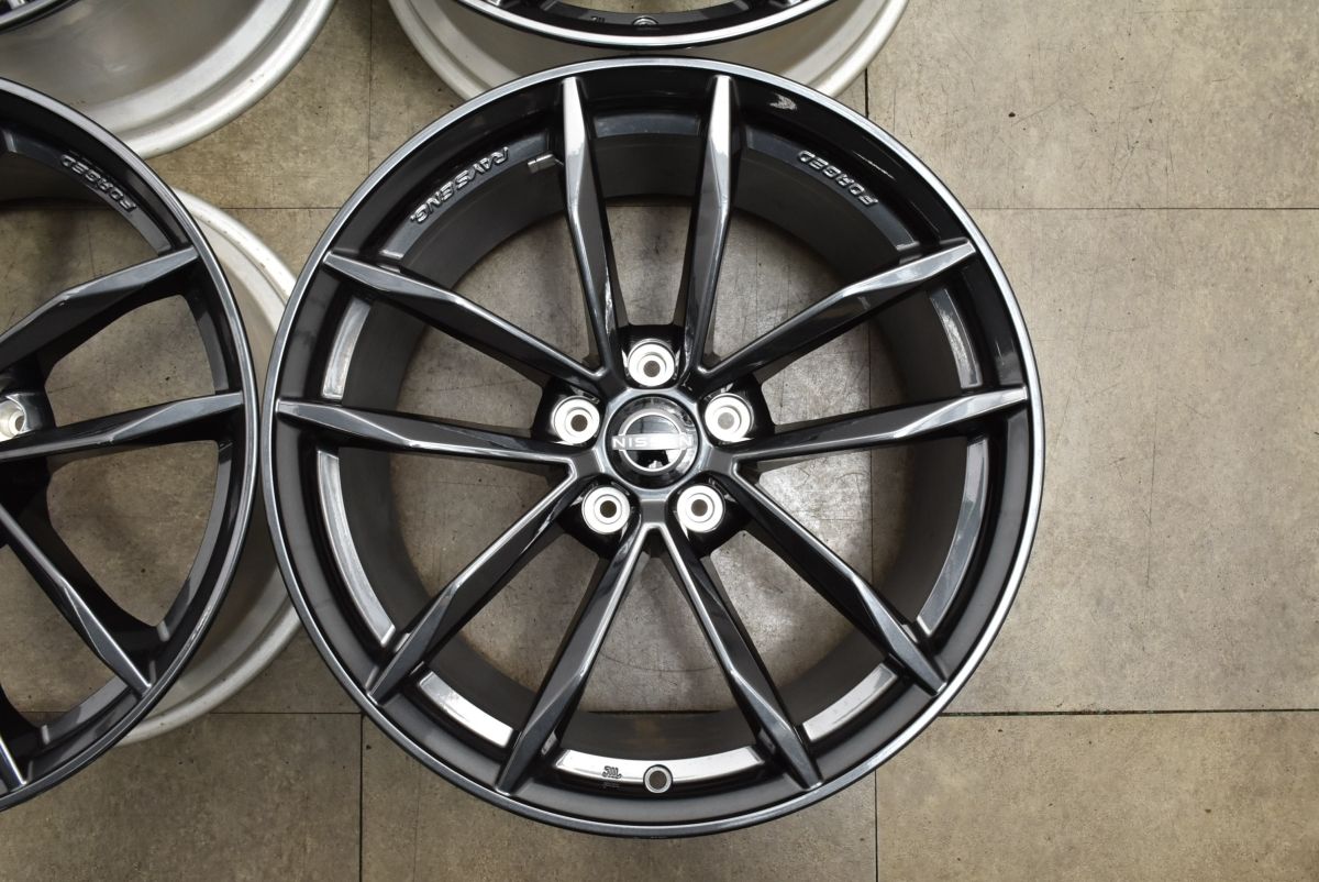  新車外し品 ニッサン RZ 34 フェアレディZ 19 in 9 5 J 40 10 30 PCD 114 3 4本セット スカイライン 流用 ノーマル戻し 交換用 19インチ ホイール