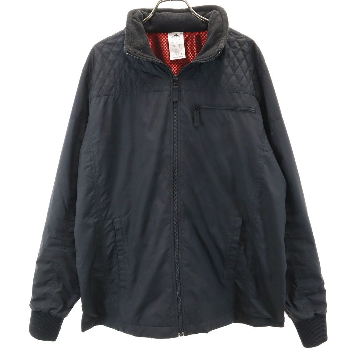 adidas アディダス ジップジャケット O ブラック系 3ライン 裏