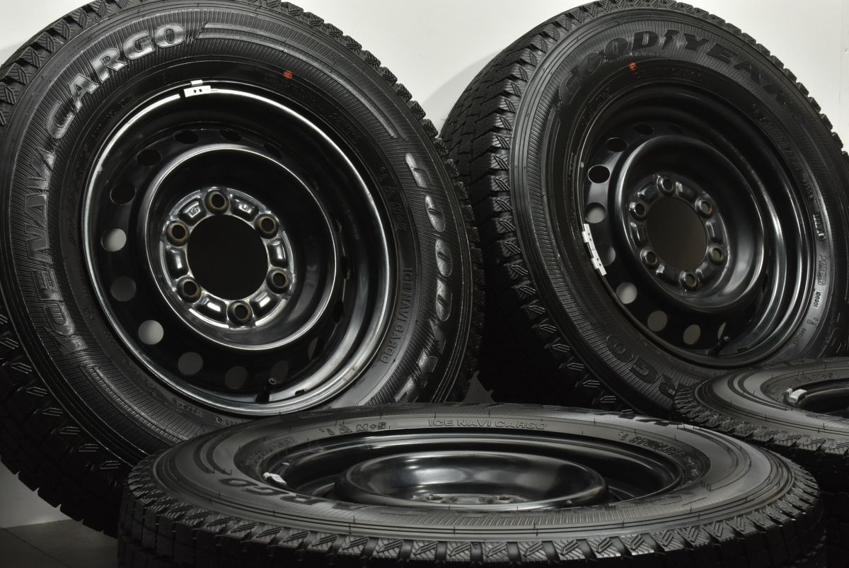 製 超バリ溝 スタッドレス付 トヨタ 200 ハイエース 15 in 6 J 45 139 7 グッドイヤー アイスナビカーゴ 195 80 R LT