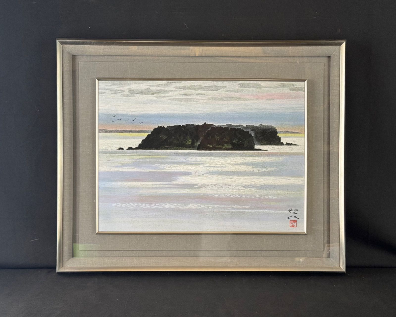 大嶽智弘 「洋」日本画 8号 共シール 東丘社人 良い 堂本印象の門人