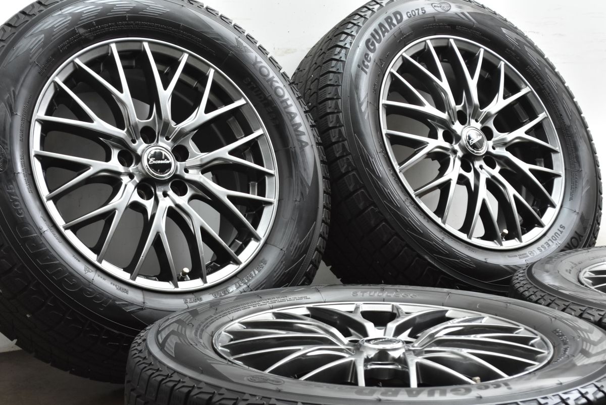 程度良好 エクシーダー 17 in 7 J 38 PCD 114 3 ヨコハマ アイスガード G 075 225 65 R レクサス NX RAV 4 ハリアー ヴァンガード 可