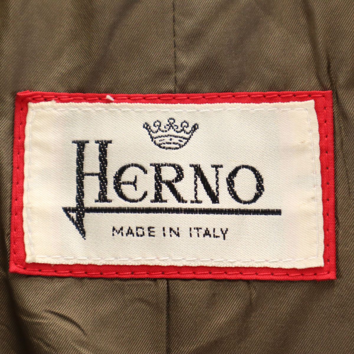 Herno ヘルノ 90s イタリア製 ウール ノー ジャケット 46 ベージュ系 レディース 古着 GULLKHAN_COM