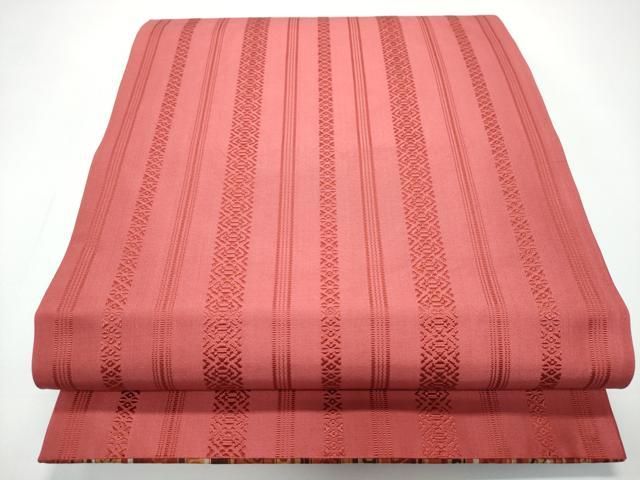 平和屋着物◎本場筑前博多織 両面 全通柄 京袋帯 草花間道 正絹 逸品  