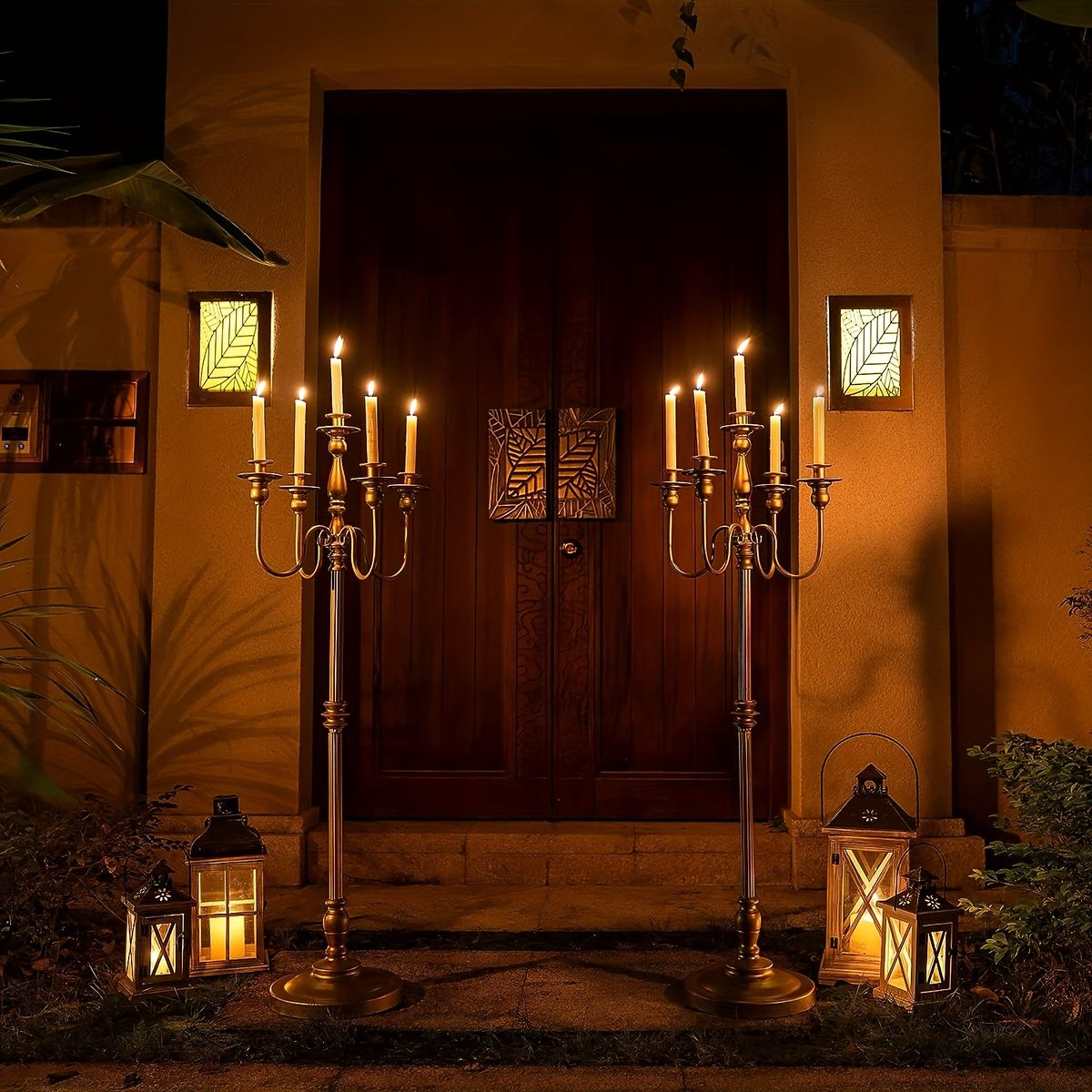 豪華絢爛 金製5灯キャンドルスタンド 高さ127cm 結婚式 パーティ インテリア装飾に最適 エレガントな空間を演出 NEXPOTALLINN_EU