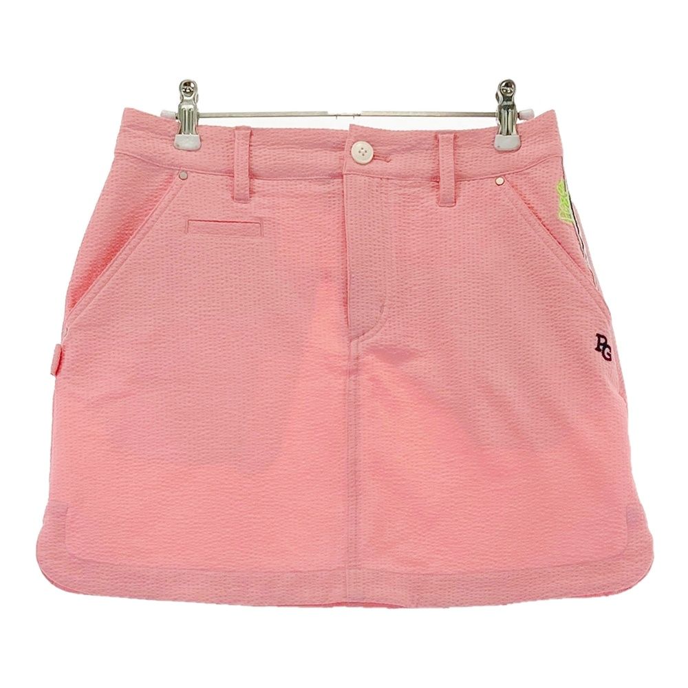 サイズ 0 PEARLY GATES パーリーゲイツ モデル シアサッカー スカート ピンク系 ゴルフウェア レディース ストスト