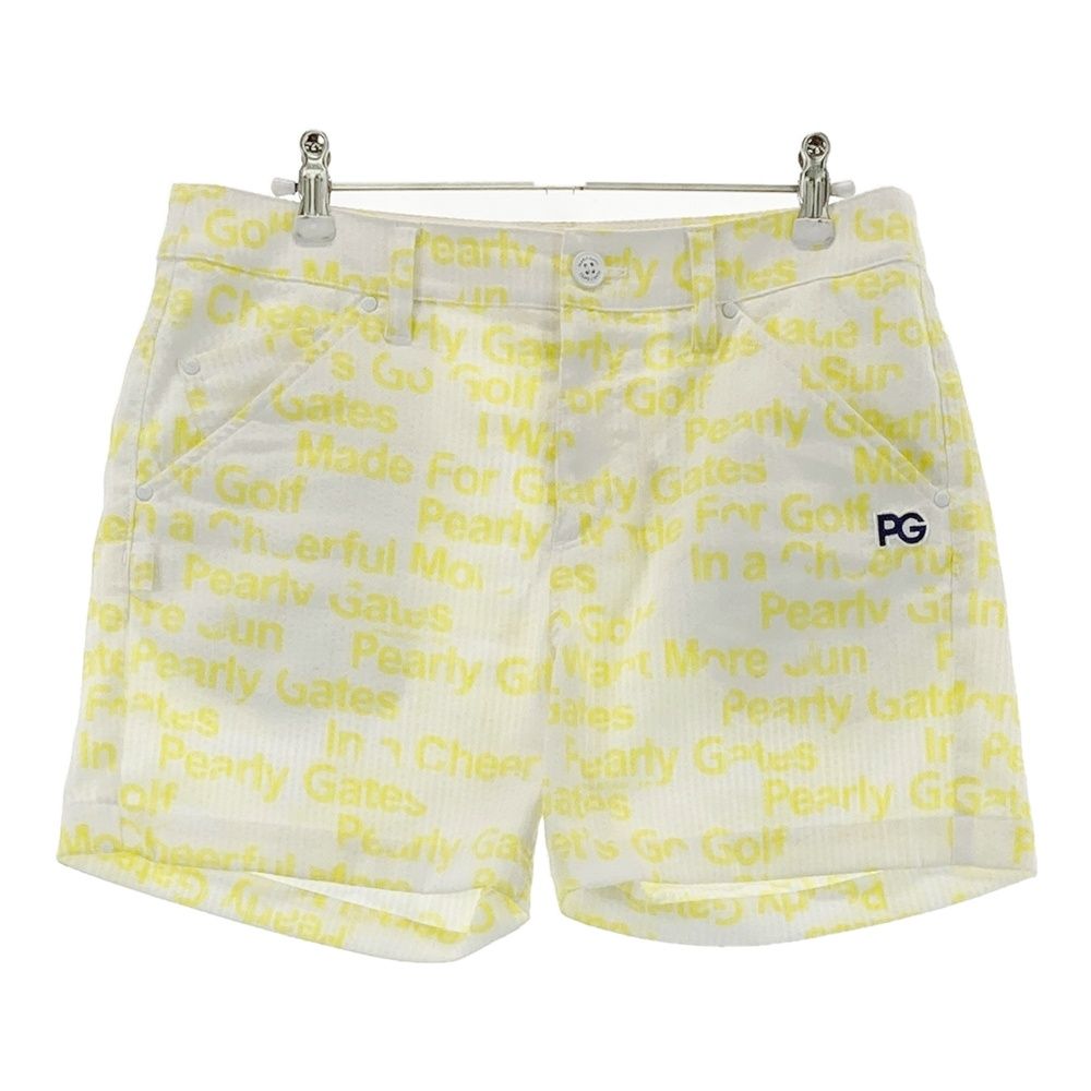 サイズ 1 PEARLY GATES パーリーゲイツ モデル ショートパンツ 総柄 イエロー系 240101505736 ゴルフウェア レディース ストスト