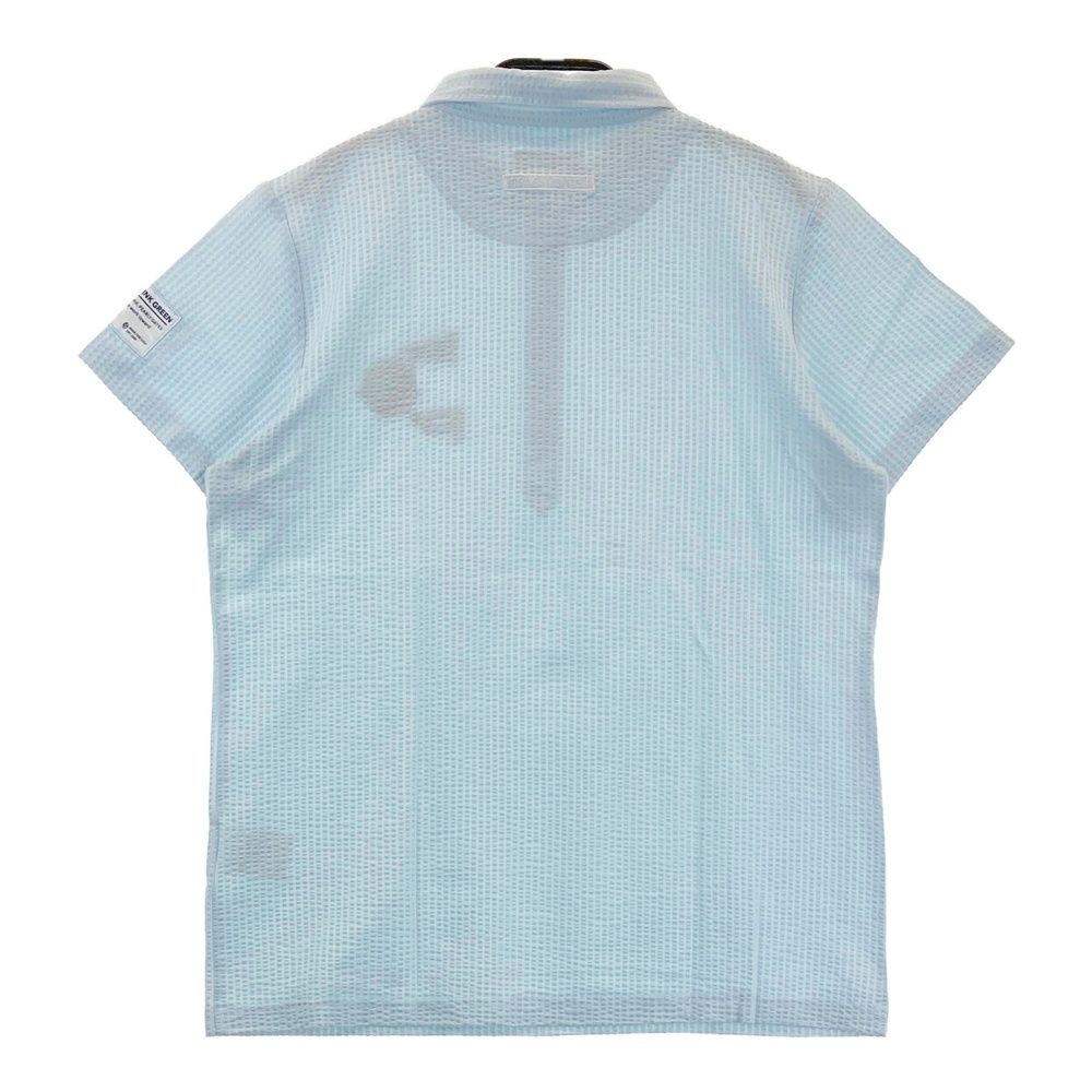 サイズ 2 PEARLY GATES パーリーゲイツ モデル 半袖ポロシャツ シアサッカー ニコちゃん ブルー系 240101547371 ゴルフウェア レディース ストスト