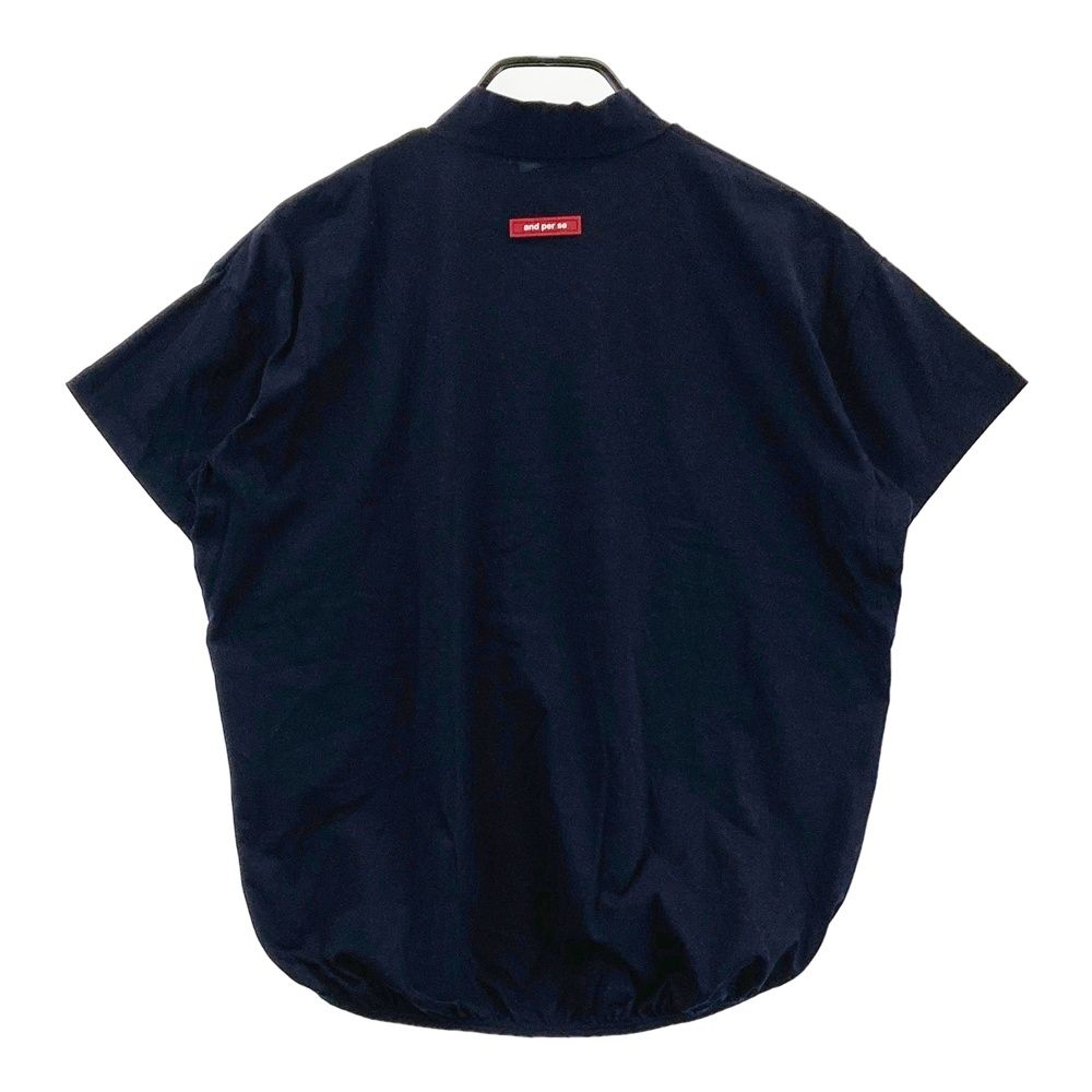 サイズ L AND PER SE アンパスィ モデル ハイネック 半袖Tシャツ ネイビー系 240101547387 ゴルフウェア レディース ストスト