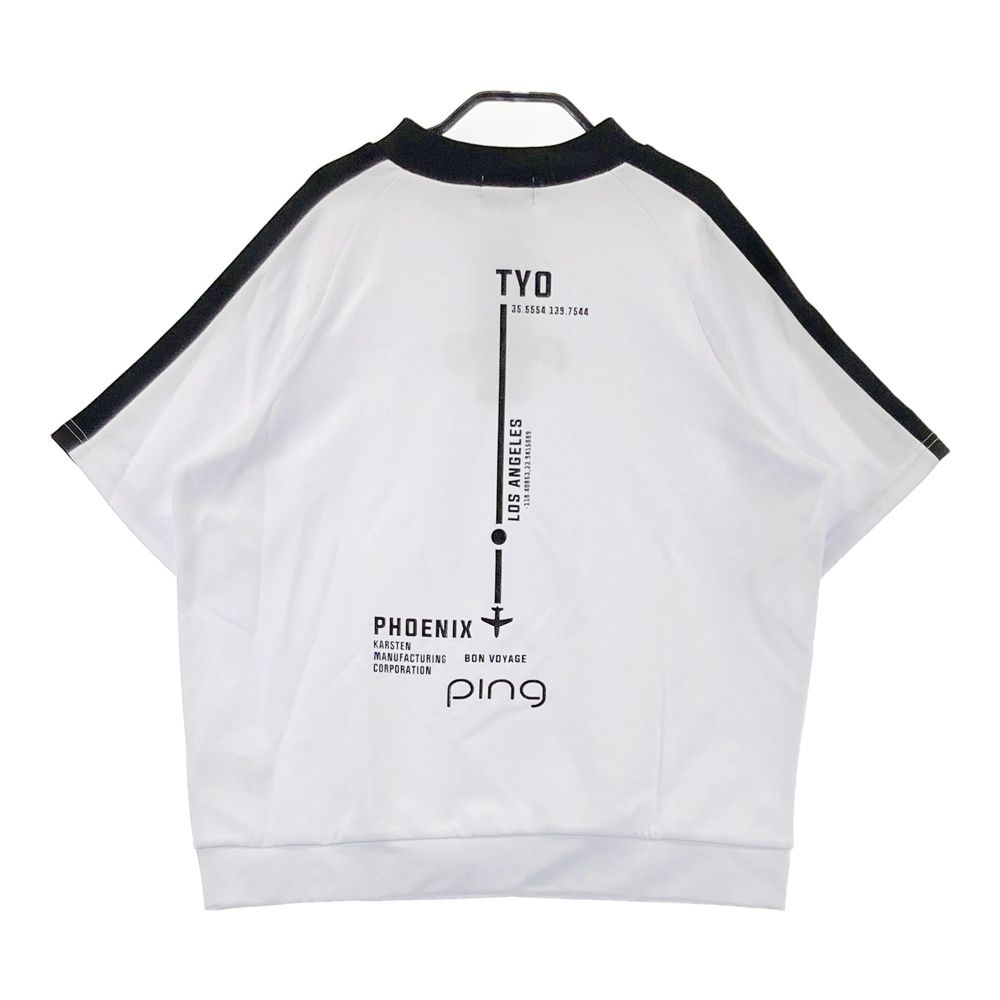 サイズ M PING ピン モデル ハイネック 半袖Tシャツ ホワイト系 240101547416 ゴルフウェア レディース ストスト