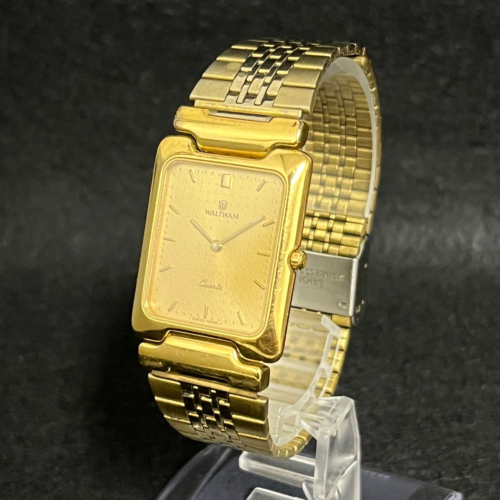 動作 済み WALTHAM ウォルサム 42400.26 L5N0282 ゴールド クオーツ レディース 腕時計 時計