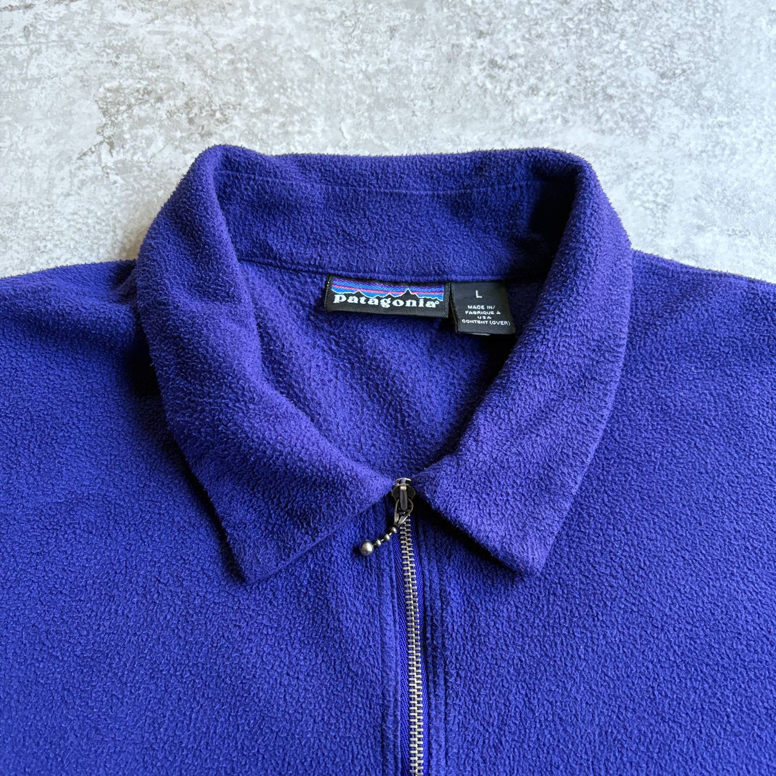90～00s USA製 patagonia Half zip Pullpver Fleece 【 purple 
