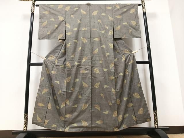 平和屋着物○本場大島紬 7マルキ 霞文 正絹 逸品 未使用 AAAW4146np 平和