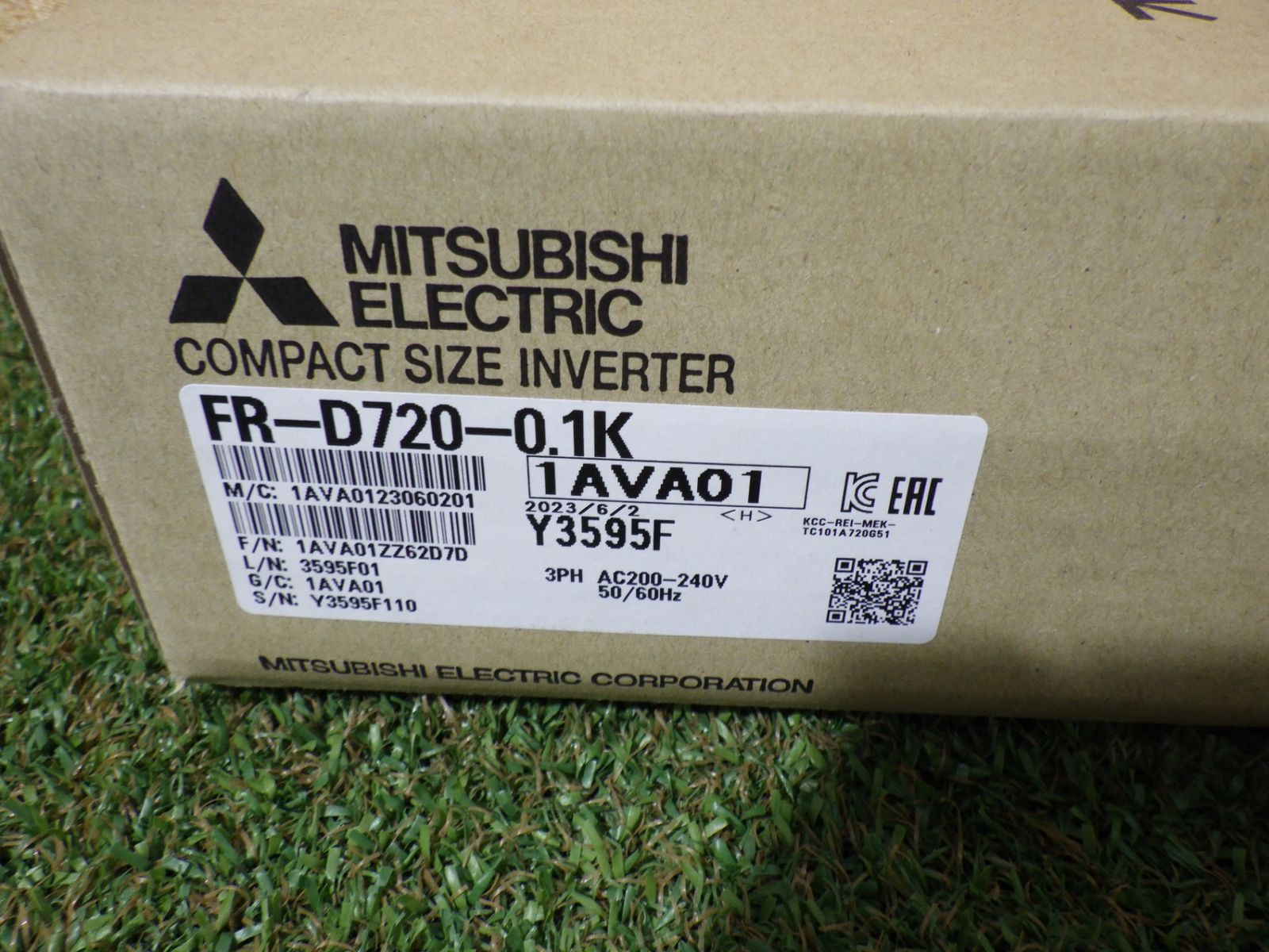 三菱電機 簡単小型インバータ FR-D720-0.1K 製 電材