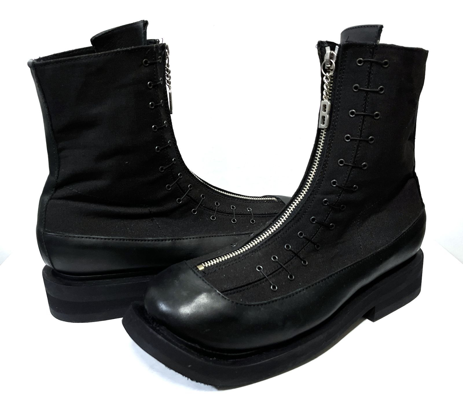 42 27cm程度 DIRK BIKKEMBERGS|ダークビッケンバーグ フロントジップブーツ 靴