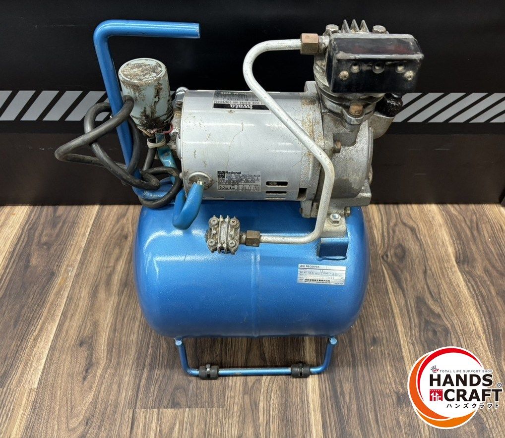  ♭ 品 アネスト岩田 DCS 02 PT コンプレッサー 1995年製 三相200 V 熊 コンプレッサー エアーツール