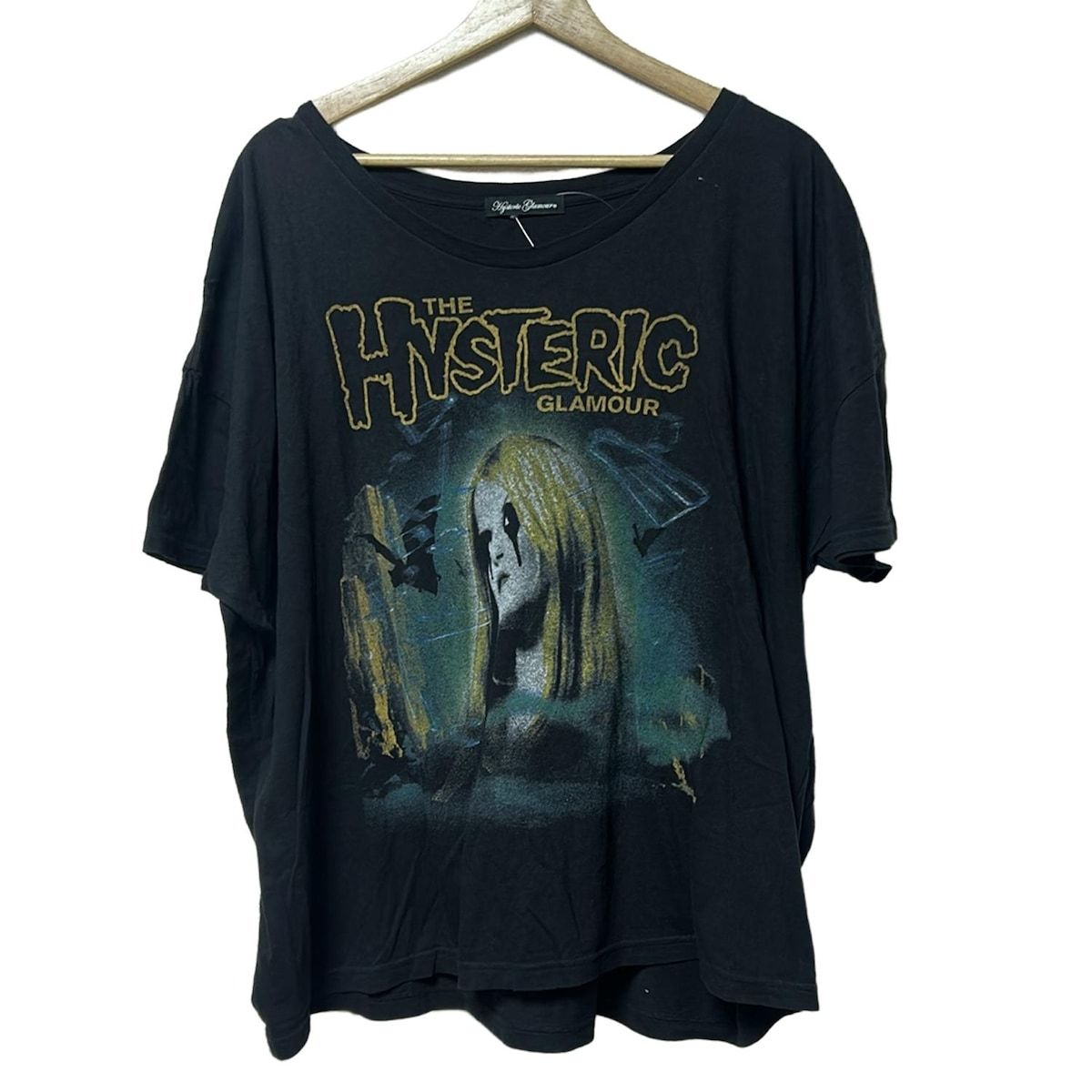 HYSTERIC GLAMOUR ヒステリックグラマー 半袖Tシャツ サイズFree F レディース - 黒×ブルーグリーン×マルチ